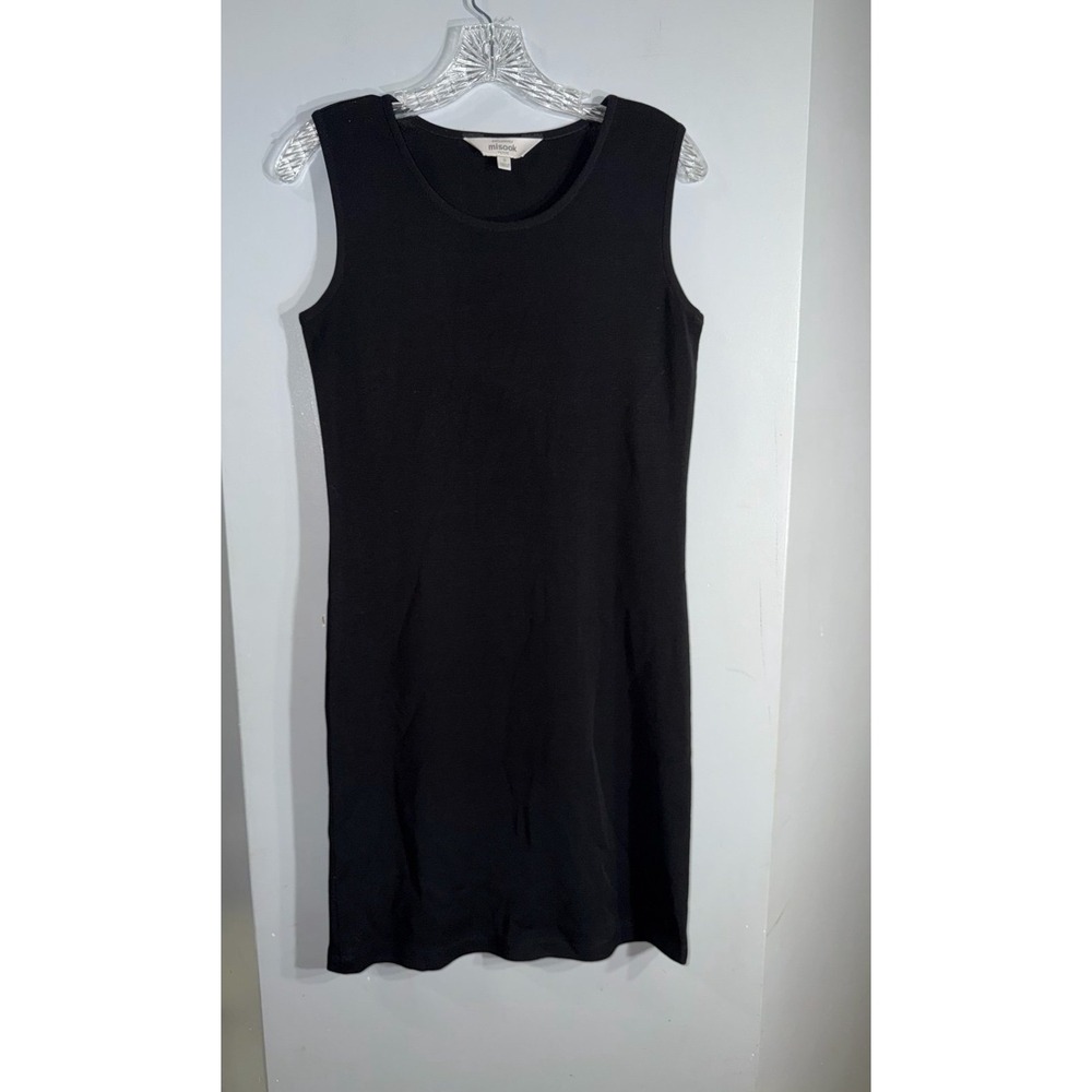 Misook Black Sleeveless Knee-Length Sheath Dress petite small